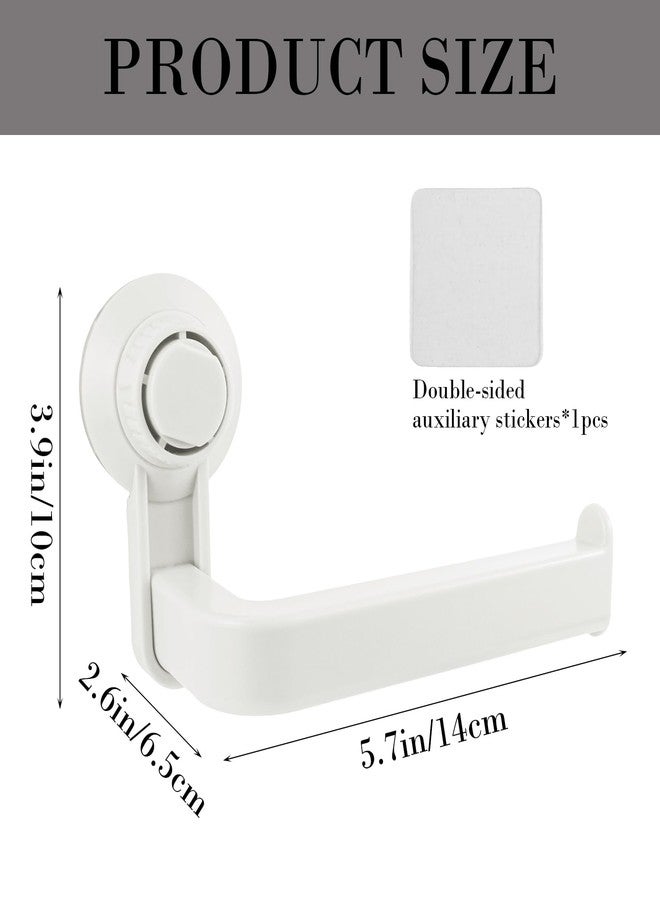 LCJAOF Toilet Paper Holder Wall Mount - No-Drill Suction Cup Bathroom Tissue Dispenser for Bathroom Kitchen (White) - Image 2
